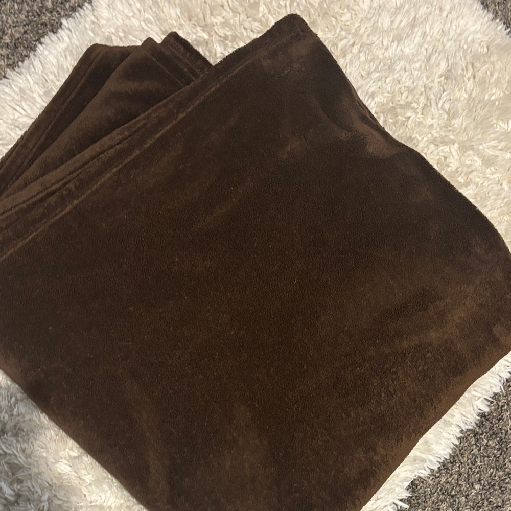 Luxurious Brown Velvet plush queen Blanket
